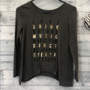 Grey Long Sleeved Graphic Tee